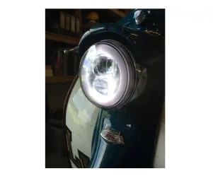 Koplamp incl. Montagering MOTO NOSTRA  LED HighPower Ø=120mm 12V DC (E9) Lambretta LI (Serie 1-2)