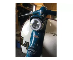Koplamp incl. Montagering MOTO NOSTRA  LED HighPower Ø=120mm 12V DC (E9) Lambretta LI (Serie 1-2)