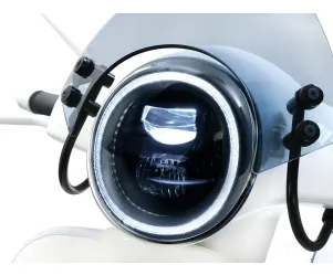 Koplamp MOTO NOSTRA LED HighPower GTS i.E. Super 125-300 (-2018 Past Oook op GT GTS, GTL) Zwarte Reflector