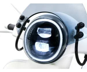 Koplamp MOTO NOSTRA LED HighPower GTS i.E. Super 125-300 (-2018 Past Oook op GT GTS, GTL) Zwarte Reflector