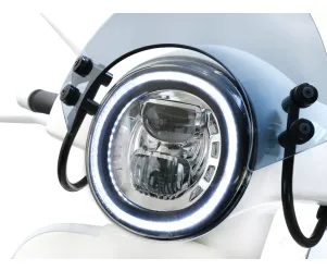 Koplamp MOTO NOSTRA LED HighPower GTS i.E Super 125-300  (-2018 Past Ook op GT, GTS, GTL) Verchroomde Reflector