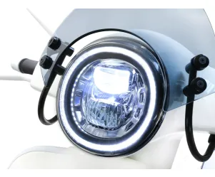 Koplamp MOTO NOSTRA LED HighPower GTS i.E Super 125-300  (-2018 Past Ook op GT, GTS, GTL) Verchroomde Reflector
