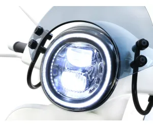 Koplamp MOTO NOSTRA LED HighPower GTS i.E Super 125-300  (-2018 Past Ook op GT, GTS, GTL) Verchroomde Reflector