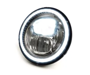 Koplamp Verchroomde Reflector MOTO NOSTRA LED HighPower 143mm (5 3/4") 12V DC Met E9 Keurmerk