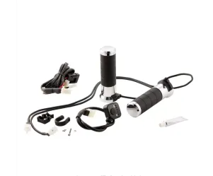 KOSO - Verwarmde Handvatten Universeel - Chroom/Aluminium