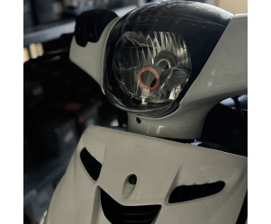 Led Ba20D Angeleye voor standaard koplamp - Rood (o.a. Piaggio Zip)