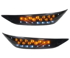 LED Knipperlicht Piaggio Zip 2000 Audi look - Smoke voorkant (links + rechts)
