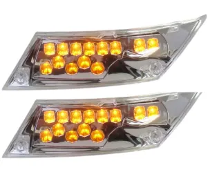 LED Knipperlicht Piaggio Zip 2000 Audi look - Chroom achterkant (links en rechts)