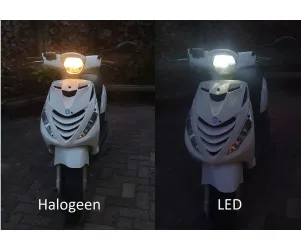 Led lamp Ba20D / H6 (Xenon look) - o.a. Piaggio Zip