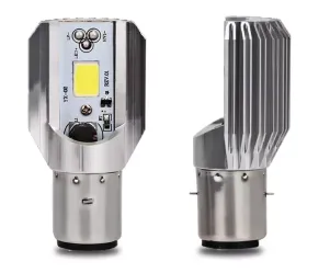 Led lamp Ba20D / H6 (Xenon look) - o.a. Piaggio Zip