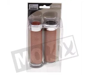 Handvatten Retro bruin leer (130mm)