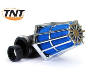 Luchtfilter R-Evo Tnt Ø28/35mm 90° Chroom/Blauw