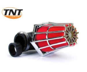 Luchtfilter R-Evo Tnt Ø28/35mm 90° Chroom/Rood