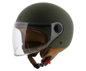 Goedkope Scooterhelm Mat Groen - model 'Street' 