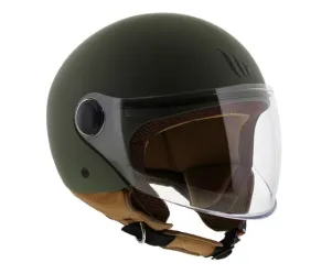 Goedkope Scooterhelm Mat Groen - model 'Street' 
