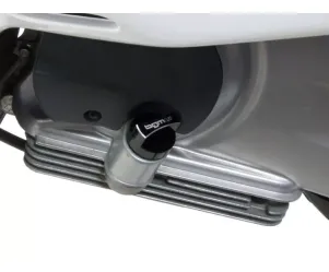 Olievuldop Met Peilstok  BGM Pro Motorolie  Piaggio Leader Quasar Vspa et4125 300cc Zwart Geanodiseerd