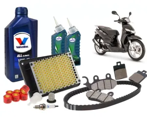 Onderhoudspakket Peugeot Tweet 4T - Dubbele schijfrem (snor/brom)