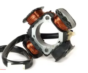 ontsteking  oem kwaliteit stator  morini 50cc (type ah)   4 draden (ø 79,3mm)   vervanging voor vespatronic, varitronic, pinasco flytech, polini idm, malossi vespower, parmakit   suzuki address50, ap50 malaguti crosser50, italjet formula50, torpedo50 , ve