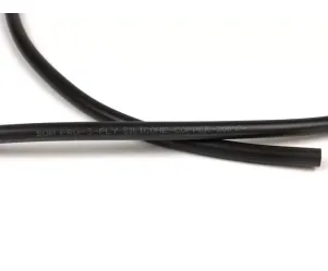 Ontstekingskabel  Bgm Pro, ø=7mm  Siliconen 3 Laags Koperen Geleider 1,5mm虏, Tot 200掳c, Zwart   1m