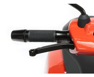 Paar Handvatten (paar) MOTO NOSTRA Alu Rub Ruitpatroon Vespa GT, GTL, GTS 125-200-250-300cc Ø 22,5-24mm, l=128mm Zwart