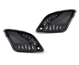 Paar Knipperlichten Achter MOTO NOSTRA (2014-2018) LED Volglicht Met Positielicht (E-keurmerk)- Vespa GT, GTL, GTV, GTS 125-300 Gerookt