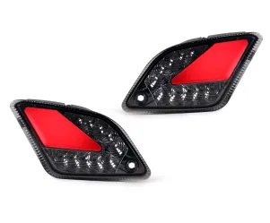 Paar Knipperlichten Achter MOTO NOSTRA (2019-2022) Dynamisch LED Volglicht Met Positielicht (E-keurmerk) Vespa GTS 125-300 HPE (2019-2022) Gerookt