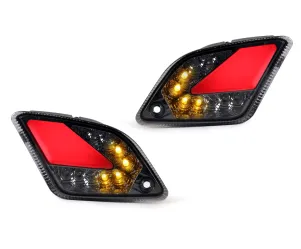 Paar Knipperlichten Achter MOTO NOSTRA (2019-2022) Dynamisch LED Volglicht Met Positielicht (E-keurmerk) Vespa GTS 125-300 HPE (2019-2022) Gerookt