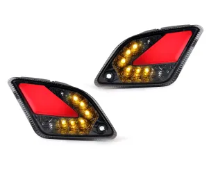 Paar Knipperlichten Achter MOTO NOSTRA (2019-2022) Dynamisch LED Volglicht Met Positielicht (E-keurmerk) Vespa GTS 125-300 HPE (2019-2022) Gerookt