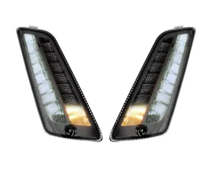 Paar Knipperlichten Voor MOTO NOSTRA 2K22 (-2014) Dynamisch LED Sequentieel Licht Dagrijlicht (E-markering) Vespa GT, GTL, GTV, GTS 125-300 Gerookt