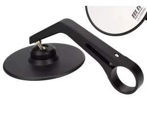 Paar Spiegels MOTO NOSTRA 1407 Aluminium CNC Ø=95mm Rond Stuuruiteinden Mat Zwart