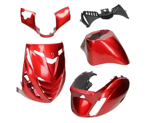 Kappenset (audi bordeaux red) Piaggio Zip2000 Model SP 5-delig