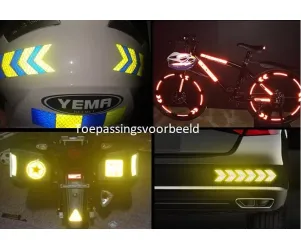 Reflecterende sticker - Pijl - Kleur: Geel