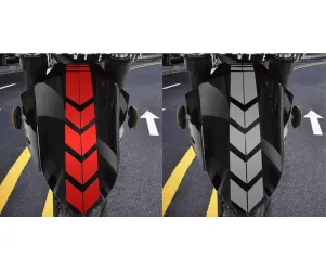 Reflecterende sticker - Pijl groot - Kleur: Zwart