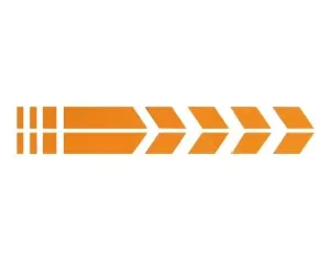 Reflecterende sticker - Pijl groot - Kleur: Geel