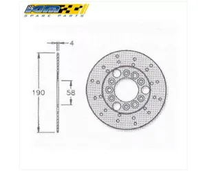 Remschijf Yamaha, Piaggio, Malaguti - 190-58-4