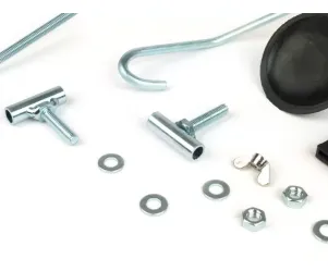 Reparatieset Voor Bagagedrager Opklapbaar Voorzijde MOTO NOSTRA Vespa Smallframe V50, PV125, ET3 Vespa Largeframe Rally180 Zilver