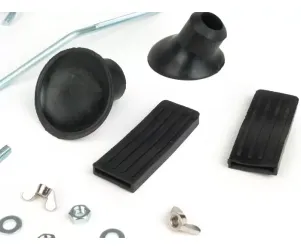 Reparatieset Voor Bagagedrager Opklapbaar Voorzijde MOTO NOSTRA Vespa Smallframe V50, PV125, ET3 Vespa Largeframe Rally180 Zilver