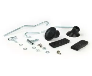 Reparatieset Voor Bagagedrager Opklapbaar Voorzijde MOTO NOSTRA Vespa Smallframe V50, PV125, ET3 Vespa Largeframe Rally180 Zilver