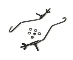 Reparatieset Voor Bagagedrager Opklapbaar Voorzijde MOTO NOSTRA Vespa Smallframe V50, PV125, ET3 Vespa Largeframe Rally180 Zwart