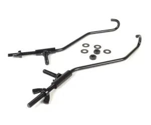 Reparatieset Voor Bagagedrager Opklapbaar Voorzijde MOTO NOSTRA Vespa Smallframe V50, PV125, ET3 Vespa Largeframe Rally180 Zwart