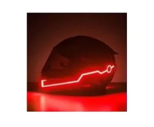 Helm verlichting scooterhelm LED - kleur: Rood