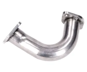 RVS uitlaatbocht  35mm voor Gilera Runner, Piaggio Hexagon, TPH, SKR, Italjet Dragster 125-180 2T