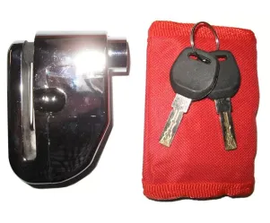 Schijfremslot Scooter - Chroom (met alarm)