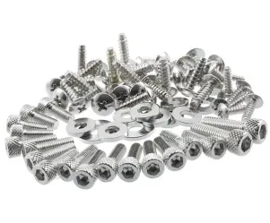 Schroevenset Aerox chroom (schroeven voor kappen) 