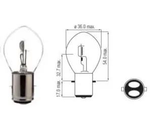 Lamp 12V-35/35W Ba20D