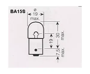 Lamp orange scooter - BA15s 12v 10w (per stuk)