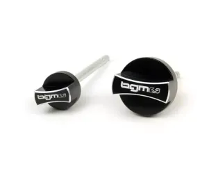 set olievuldoppen met peilstok  BGM pro, motorolie + versnellingsbakolie  piaggio leader/quasar   vespa et4, lx, lxv, s, gt, gts, gtv, gtl 125 300cc   zwart geanodiseerd