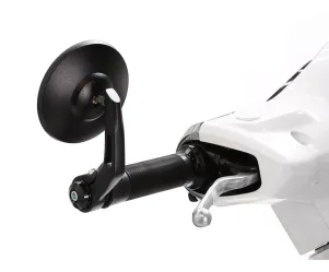 Spiegelset MOTO NOSTRA 1400- Stuuruiteinden Aluminium- Ø=95mm- Mat Zwart Geanodiseerd- E Gemarkeerd