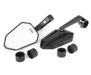 Spiegelset MOTO NOSTRA 1402 Stuuruiteinden Aluminium Mat Zwart Geanodiseerd- E Gemarkeerd