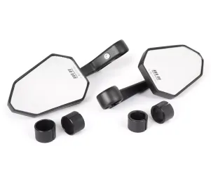 Spiegelset MOTO NOSTRA 1402 Stuuruiteinden Aluminium Mat Zwart Geanodiseerd- E Gemarkeerd